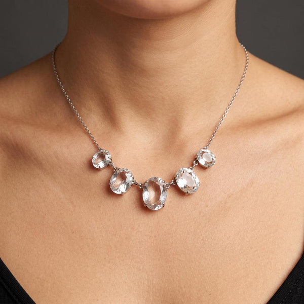 Vintage Art Deco Rock Crystal Necklace