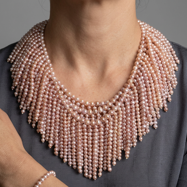 Angela Cummings Tiffany & Co. 18K Gold Pink Pearl Necklace