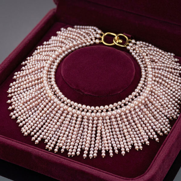 Angela Cummings Tiffany & Co. 18K Gold Pink Pearl Necklace