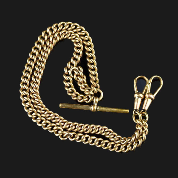 Edwardian Double Albert Pocket Watch Chain Necklace - Boylerpf