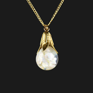 Vintage 12K Gold Filled Floating Opal Pendant Necklace - Boylerpf
