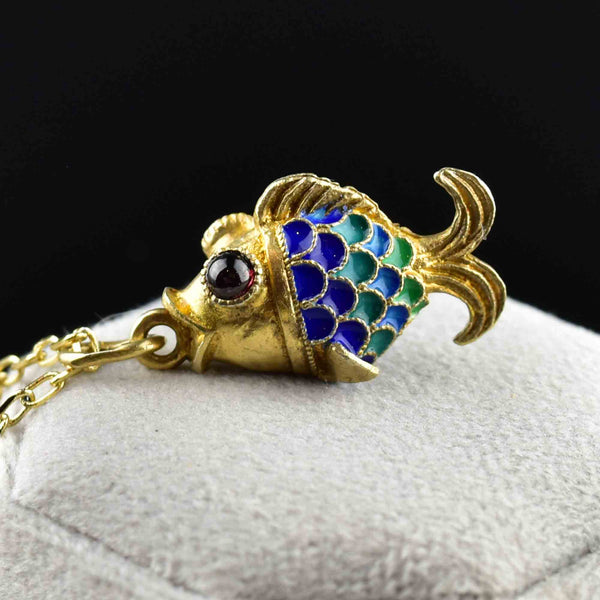 Fish Pendant Necklace Gold Vermeil – Lime Tree Design