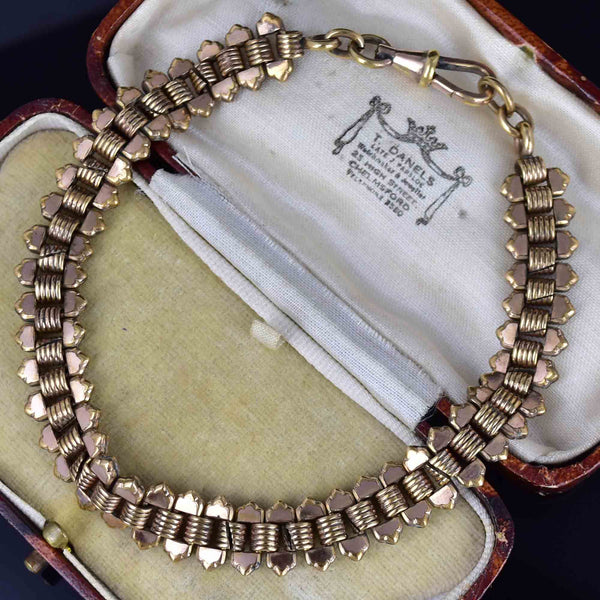 Antique Edwardian Gold Pocket Watch Chain Bracelet - Boylerpf