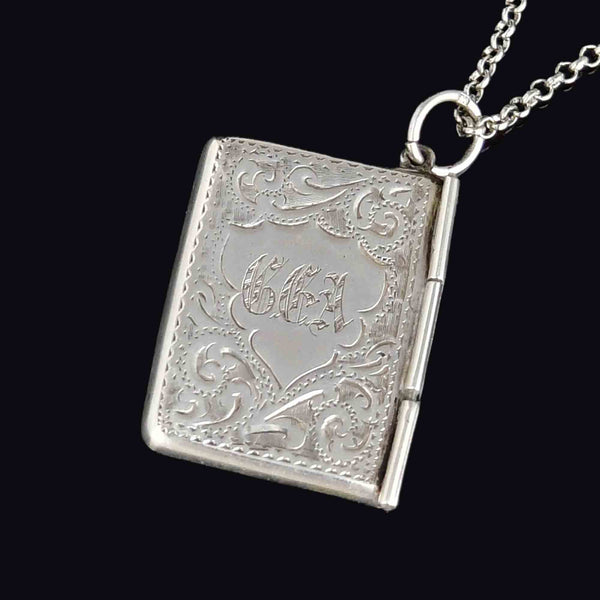 Edwardian Sterling Silver Adie & Lovekin Stamp Holder Necklace - Boylerpf