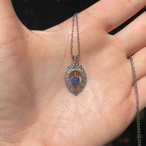 Vintage Sterling Silver Lindy Star Sapphire Necklace - Boylerpf
