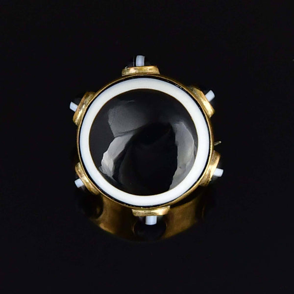 Antique Victorian Bullseye Agate Brooch