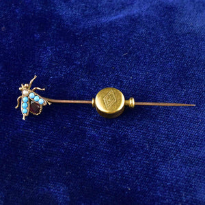 Antique Fly Stickpin Brooch in 14K Gold - Boylerpf