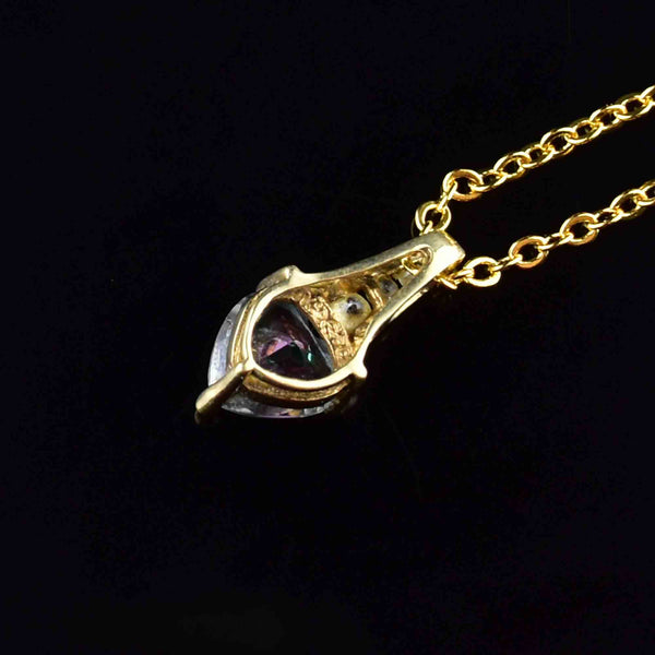 10K Gold Mystic Topaz Heart Pendant Necklace - Boylerpf