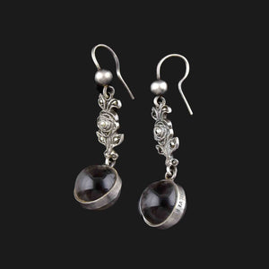 Silver Art Deco Pools of Light Marcasite Drop Earrings - Boylerpf