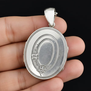 Antique Victorian Garter Buckle In Memory Of Locket Necklace - Boylerpf