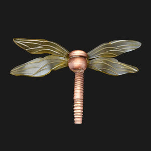 Vintage Large Carved Dragonfly Brooch - Boylerpf