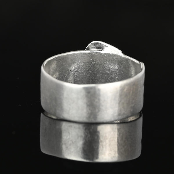Vintage Sterling Silver Buckle Ring Wedding Band