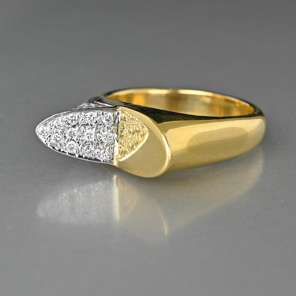 Avant Garde Modernist 14K Gold 3/4 CTW Diamond Ring - Boylerpf