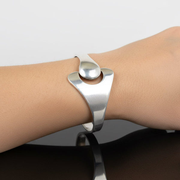 Georg Jensen Sterling Silver Puzzle Bangle Bracelet | Danish Modern - Boylerpf