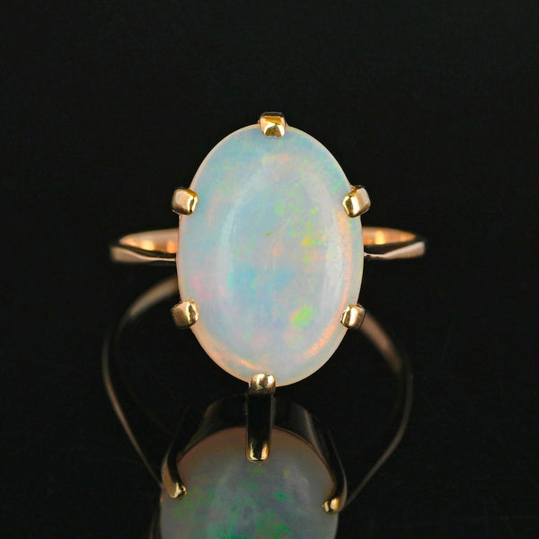 Antique Australian Opal Ring 9K Gold