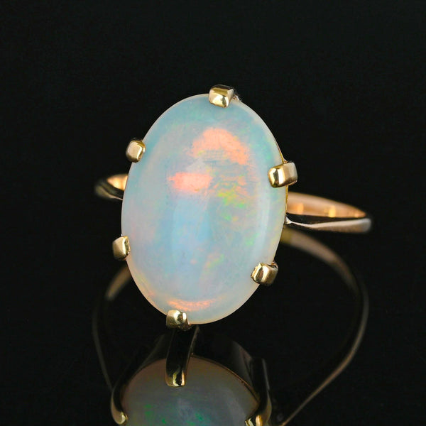Antique Australian Opal Ring 9K Gold