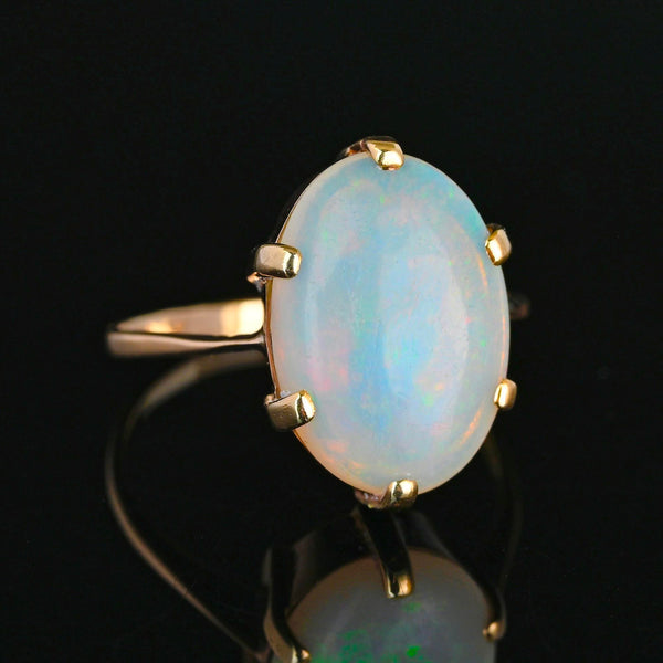 Antique Australian Opal Ring 9K Gold