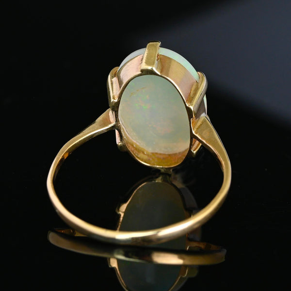 Antique Australian Opal Ring 9K Gold