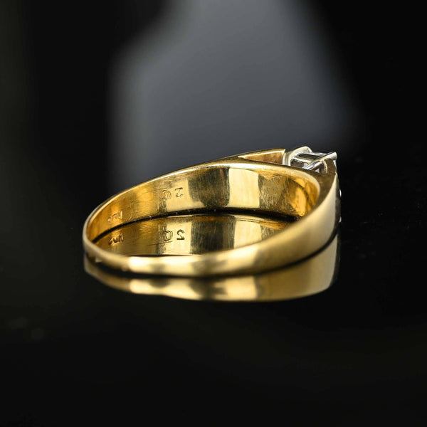 Vintage .35 CTW Princess Diamond Solitaire Ring in 14K Gold - Boylerpf