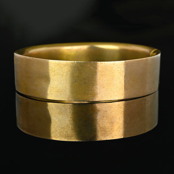 Antique Victorian Pinchbeck Gold Agate Cuff Bracelet