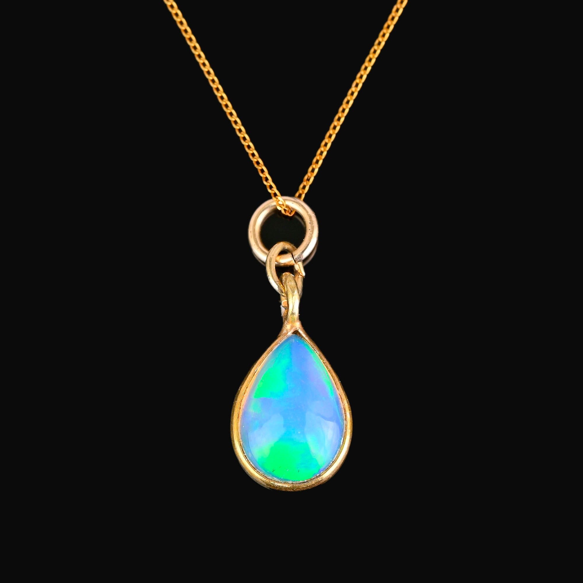 Stunning hotsell Antique 9Kt Gold Opal Pendant