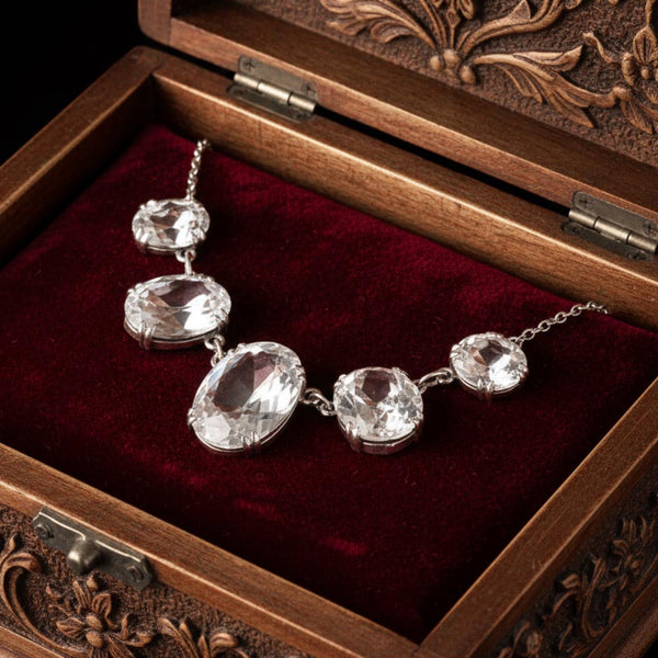 Vintage Art Deco Rock Crystal Necklace