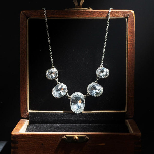 Vintage Art Deco Rock Crystal Necklace