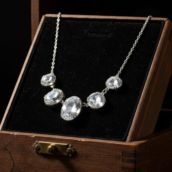 Vintage Art Deco Rock Crystal Necklace