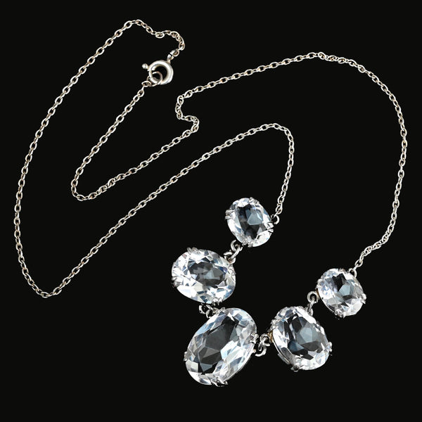 Vintage Art Deco Rock Crystal Necklace