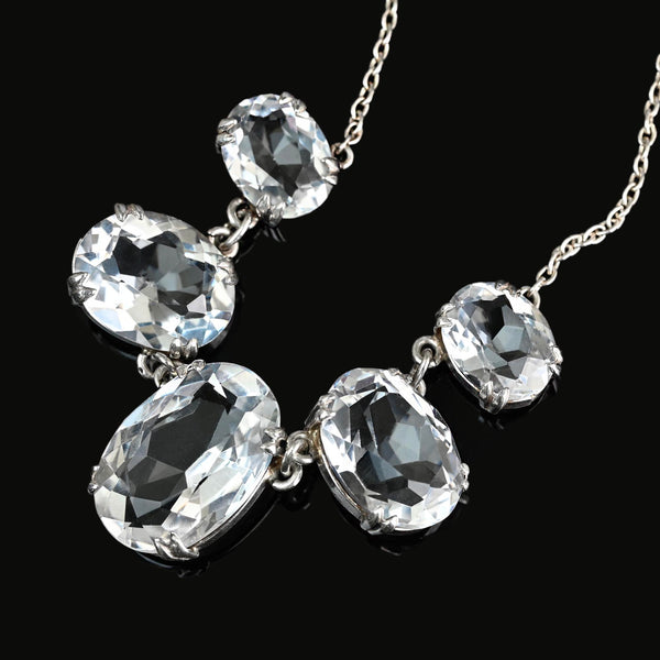 Vintage Art Deco Rock Crystal Necklace