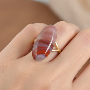 Vintage 14K Gold Lake Superior Agate Ring - Boylerpf