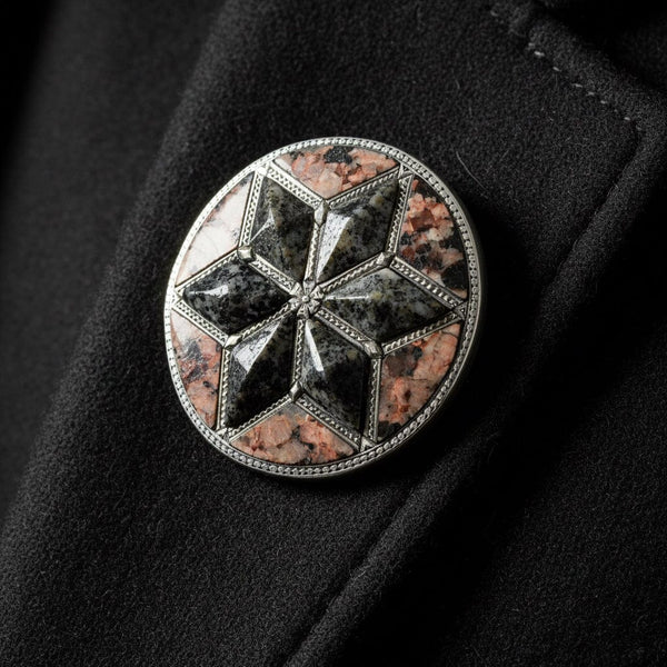 Antique Victorian Scottish Aberdeen Granite Brooch Pendant