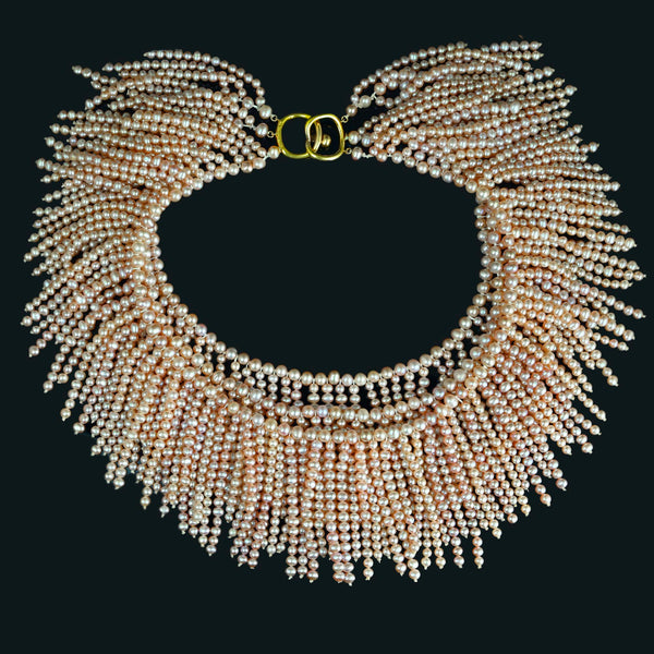 Angela Cummings Tiffany & Co. 18K Gold Pink Pearl Necklace