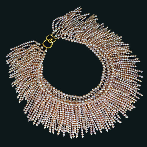 Angela Cummings Tiffany & Co. 18K Gold Pink Pearl Necklace
