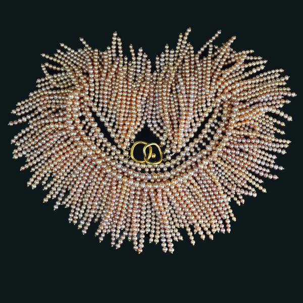 Angela Cummings Tiffany & Co. 18K Gold Pink Pearl Necklace