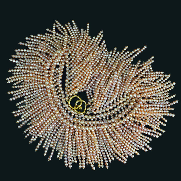 Angela Cummings Tiffany & Co. 18K Gold Pink Pearl Necklace