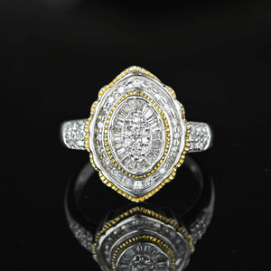 Vintage Marquise Baguette Diamond Cocktail Ring - Boylerpf