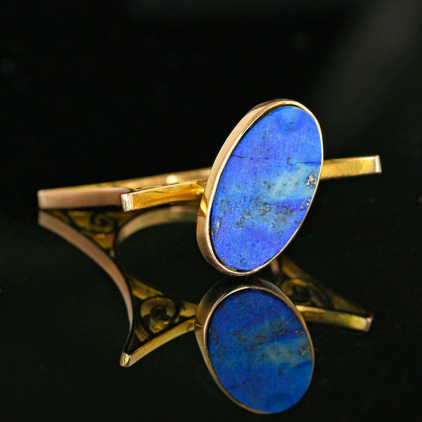 Unique Vintage Gold Filigree Lapis Lazuli Ring - Boylerpf