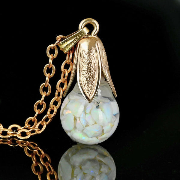 Vintage 12K Gold Filled Floating Opal Pendant - Boylerpf