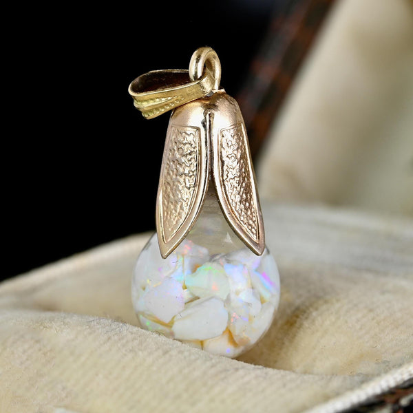 Vintage 12K Gold Filled Floating Opal Pendant - Boylerpf