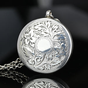 Antique Victorian Circular Silver Vinaigrette Pendant, Perfume Holder - Boylerpf