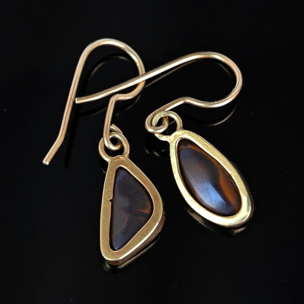 Vintage 14K Gold Australian Boulder Opal Earrings - Boylerpf