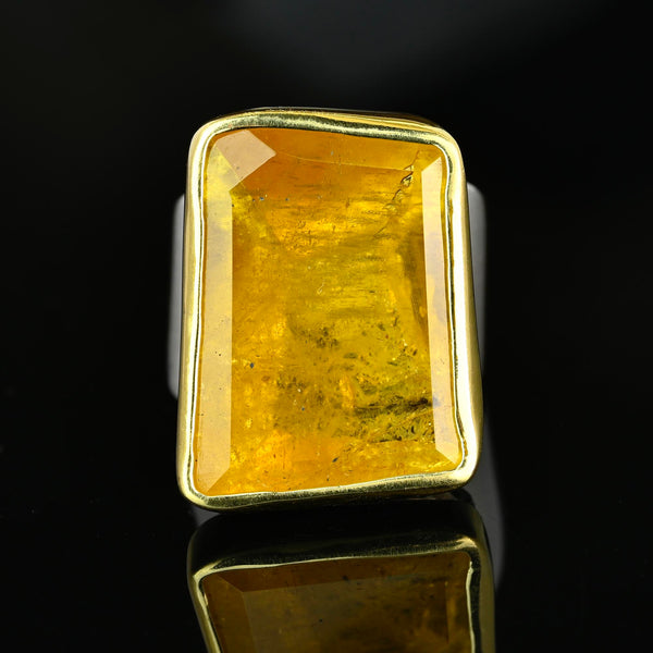 Maria Margoni Heliodor Yellow Beryl 18K Gold Ring