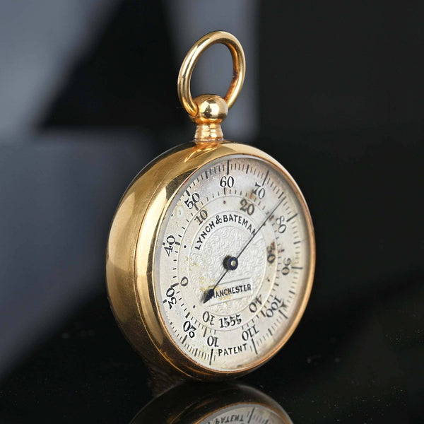 Rare 18K Gold Pocket Watch Thermometer Fob Pendant - Boylerpf