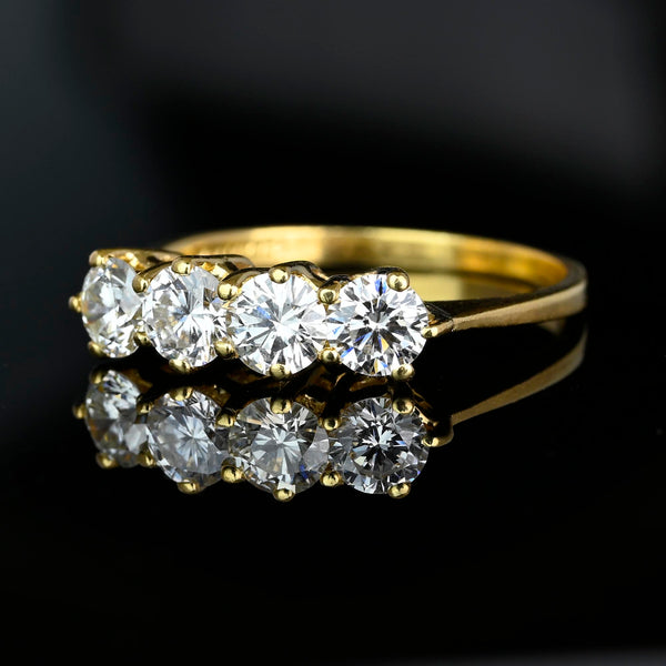 Edwardian Style Four Stone 1 CTW Diamond Ring in 14K Gold