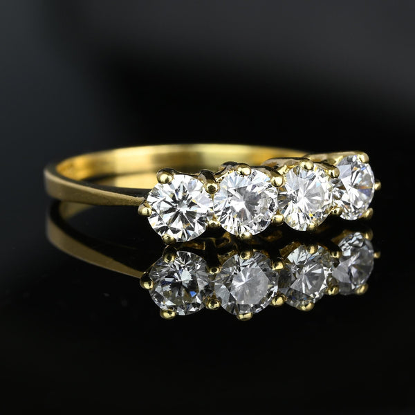 Edwardian Style Four Stone 1 CTW Diamond Ring in 14K Gold