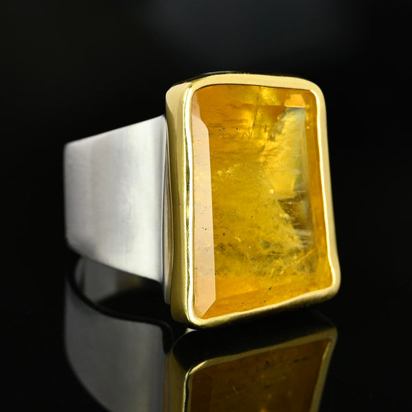 Maria Margoni Heliodor Yellow Beryl 18K Gold Ring