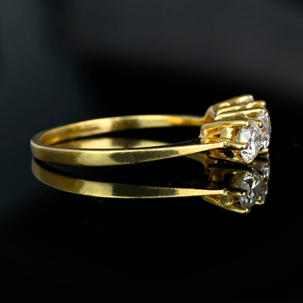 Edwardian Style Four Stone 1 CTW Diamond Ring in 14K Gold