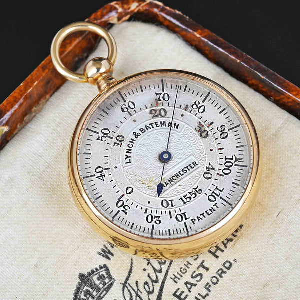 Rare 18K Gold Pocket Watch Thermometer Fob Pendant - Boylerpf