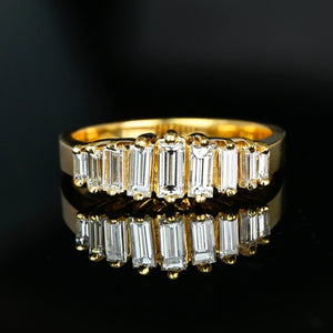 Exceptional 1 CTW Baguette Diamond Ring Band in 14K Gold - Boylerpf